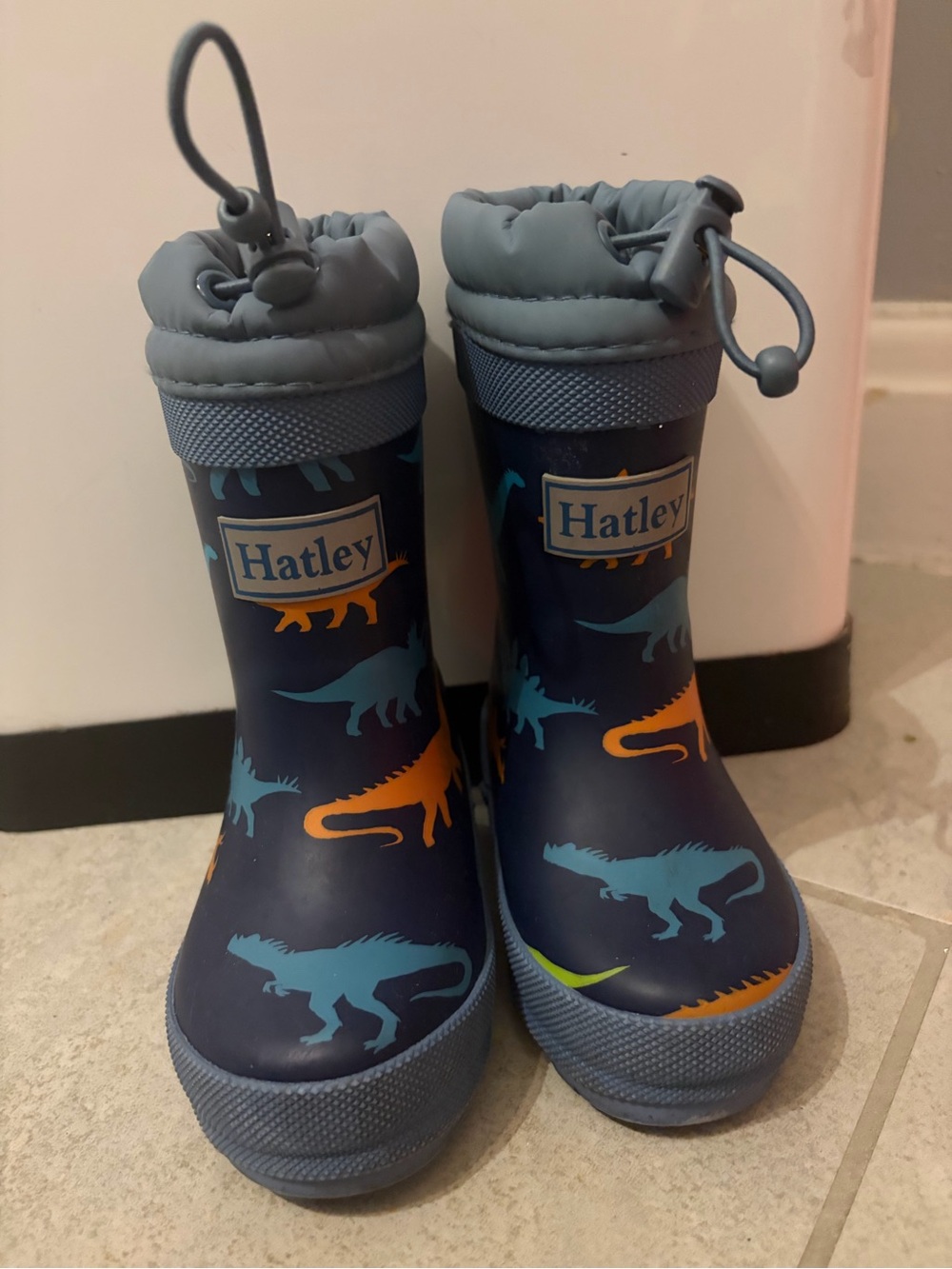 Hatley Kids' Navy Dinosaur Rain Boots